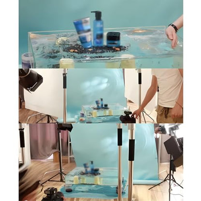 Acrylic Shallow Sink Tray Photography Display Cabinet Low Water Tank Storage Box (50x50x6cm/20x20x2in) - size: 50x50x6cm/20x20x2in