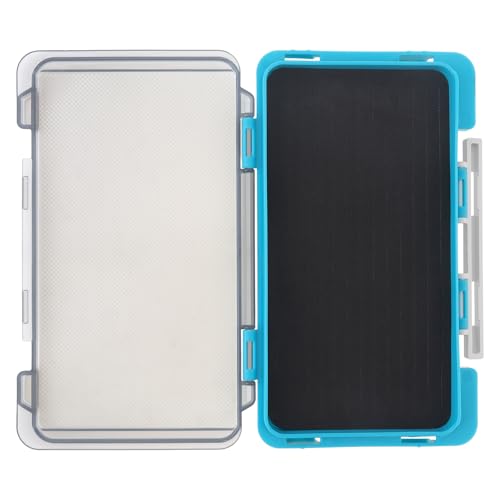 Fishing Tackle Box Slit Foam Case, Super Slim Fishing Lures Jig Box Hooks Spinners Spoons Storage Tackle Tray, (6.8 * 3.8 * 0.8inch) (Blue) - color: Blue