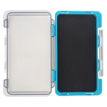 Fishing Tackle Box Slit Foam Case, Super Slim Fishing Lures Jig Box Hooks Spinners Spoons Storage Tackle Tray, (6.8 * 3.8 * 0.8inch) (Blue) - color: Blue
