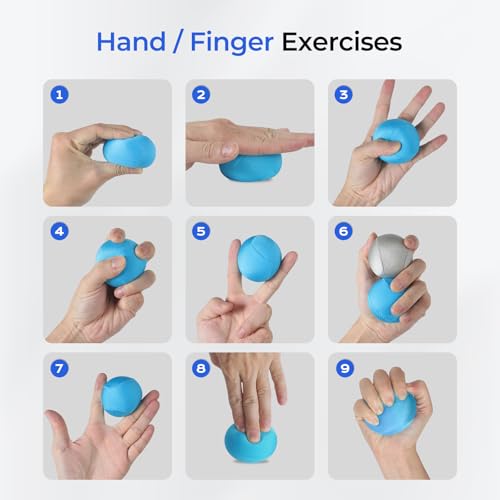 Hand Gripper Strengthener Set - Hand Grip Strengthener, Stress Balls for Adults,Grip Strength Trainer for Hand Sensitivity Training,Hand Rehabilitation Exercising - size: 9 pcs