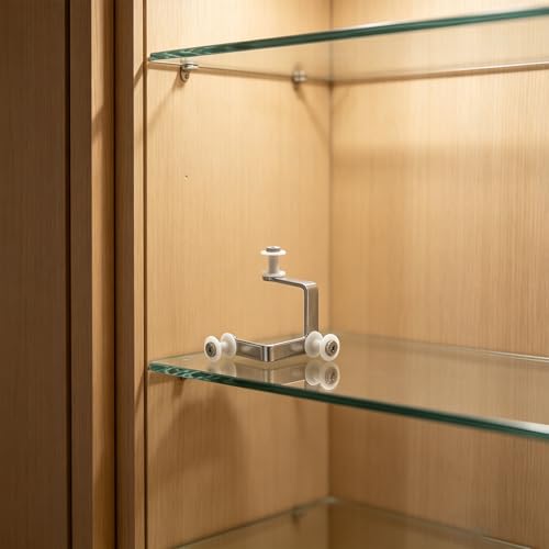 8pcs Carbon Steel Glass Partition Clip, 3 Hole Glass Shelf Clamp Bracket for 10mm, Heavy Duty Panel Fastener for Display Cabinet, Office Partition & Aquarium Use - size: 7.50X5.50X5.50CM