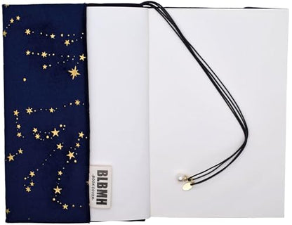 BLBMH 5x8 Book Cover | Handmade Non-Stretch Fabric Sleeve with Bookmark | for Paperback Bible Journal | Privacy Reading Gift for Women - Velvet Blue - color: Velvet Blue