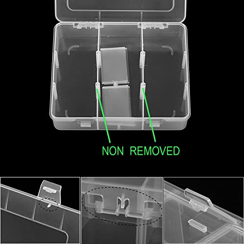 9 Grids Plastic Storage Compartment Organizer Container with Adjustable Dividers for Crafts, Earrings, Screws, Nail, Bandages, Pins and More (1)