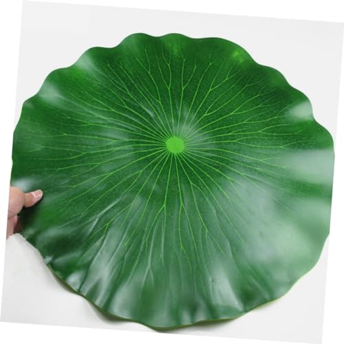 2pcs Simulated Lotus-Leaves Floating Decoration for Aquariums Realistic Fish Tank Ornament Lightweight Design for Aquatic Displays