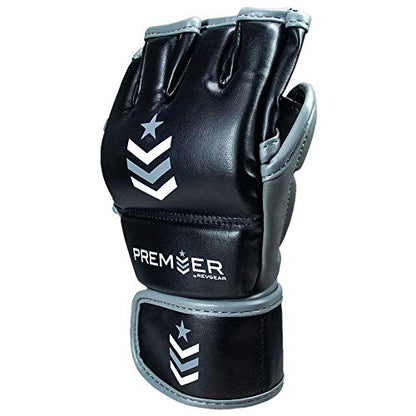 Revgear Premier MMA Grappling Gloves | Multi-Purpose, MMA, Kickboxing, Martial Arts and Boxing | Comfortable and Durable - color: Gray/Black, size: Large