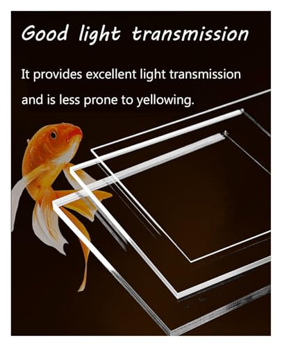 Adjustable Clear Acrylic Fish Tank Lid, Anti-Jump Aquarium Cover for Various Sizes, Cuttable Design, Perfect for Betta and Tropical Fish LxW