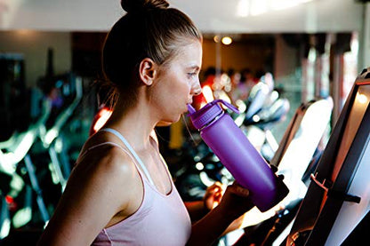Takeya 24 oz Actives Stainless Steel Water Bottle with Straw Lid – Leakproof, Double-Wall Insulated, Keeps Drinks Cold 24 hrs/Hot 12 hrs, BPA-Free, Powder-Coated, Gym & Travel, Lilac - color: Lilac, size: 24 Ounces