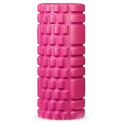 DRUNA Foam Roller for Muscle Massage, Pilates & Yoga 13"x5.5" Medium Firm PVC Foam Roller for Deep Tissue Massage, Recovery & Flexibility (Pink) - color: Pink