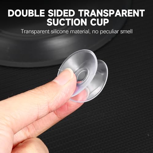 TEHAUX 10pcs Double Sided Suction Cups, Clear Heavy Duty Silicone Sucker Pads, Glass Table Top Spacers Bumpers for Furniture, Window, Bathroom & Aquarium (30mm/1.18")