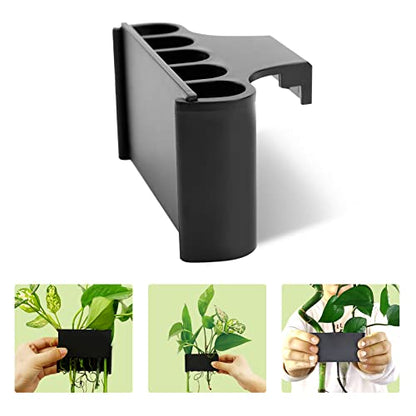Aquarium Plant Holder for Rimmed Tank, Aquarium Hanging Plant Holder, Plastic Aquatic Plant Pot with 5 Hole, Fish Tank Decorations for Aquatic Plants, 0.5 inch - size: 0.5 Inch