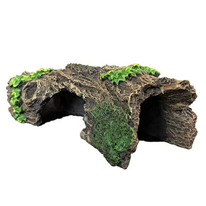 SLOCME Aquarium Wood Ornament Fish Tank Trunk Decoration - Driftwood Decor with Cave for Fish and Shrimp to Swim Through Or Hide Out