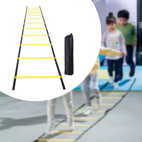 Agility Ladder - Speed Training Equipment Workout Tool, Footwork Exercise Gear Kit, Portable Duraable Practice Training Set with Carry Bag | Fitness Conditioning Ladder for Gym Outdoor Baseball Sports
