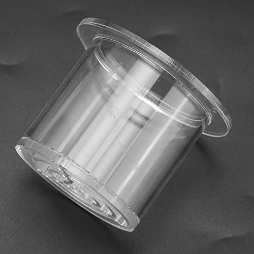 Acrylic Transparent Feeder Cover, Fish Tank Breeding Protection Cover, 2 - Inch Outer Diameter with Ring Base for Blocking Fish and Gravel from Drain Pipe