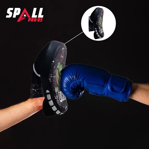 Curved Boxing Pads - Boxing Mitts and Punch Pads, Muay Thai MMA Focus Boxing Mitts Suitable for Boxing, Kickboxing, Karate, and Martial Arts - color: Dino-Black