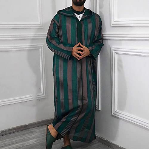 Mens Robe Thobe for Men Kaftan Muslim Clothes Kurta Muslim Date Night Long Sleeve T Shirt Comfort Bathrobe - size: 4X-Large