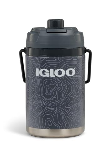 Igloo Trailmate Hybrid 54 oz Insulated Water Bottle, Large Sports Water Jug, Beverage Cooler, Carbonite - color: Carbonite
