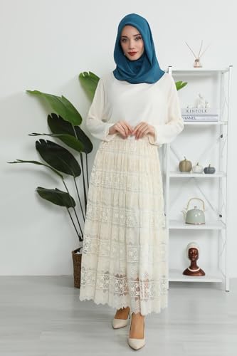 Aisha's Design Pre-tied Cotton-Chiffon Scarf for Women Practical Veil Instant Scarf Hijab Stylish Design - color: Petrol