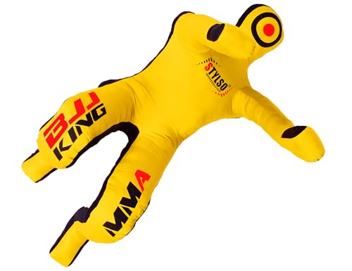 Grappling Dummy for Adults, Unfilled Wrestling Dummy, Hanging Jiu Jitsu Dummy for BJJ, MMA, Judo, Karate, Martial Arts - color: Yellow Sit, 6ft / 72 inches