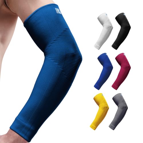 LP 668 Compression Arm Sleeve Elbow Pain Relief for Men & Women Elbow Brace for Tennis, Golf, Basketball, Pickleball (S-XL) - color: Dark Blue, size: Small