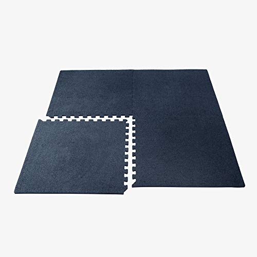 We Sell Mats 3/8 Inch Thick Interlocking Foam Carpet Tiles Durable Carpet Squares Anti Fatigue Support for Home Office or Classroom Use - color: Charcoal Gray, style: 16 Square Feet (4 Tiles)