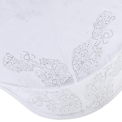 SIQITECHNO Elegant Hijab for Women Muslim Turban Scarf Islamic Headscarf Muslimah Turban Arabian Headwear Eid Scarf Shawl - color: White