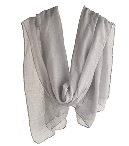 woogwin Women's Scarf Lady Light Soft Fashion Solid Shawl Wraps - color: Gray