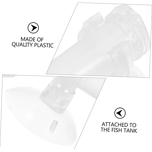 POPETPOP 5PCS Automatic Shrimp Feeder Tube with Suction Cup for Aquarium Mini Shrimp Hatchery Fish Feeding Device Small Fish PET Feeder