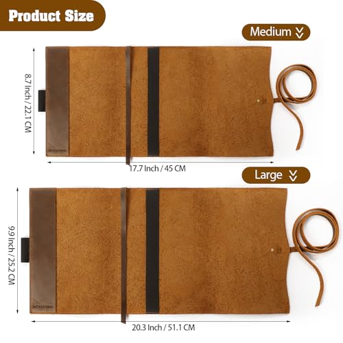 Jack&Chris Leather Bible Cover, Leather Book Cover for Men and Women, Bible Holder Strap Bible Cover Gifts, JC61-8L