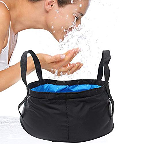 10L Collapsible Bucket Compact Portable Folding Water Container Wash Basin Lightweight & Durable for Outdoor Traveling Hiking Fishing Gardening Camping