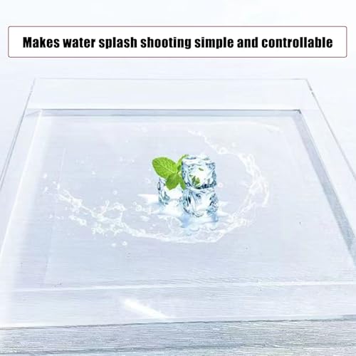 Transparent Acrylic Water Tank Display Box for Photography, Shallow Sink Prop, Deep Water Storage, Ideal for Cosmetics & Coffee Tray (30x30x5cm / 11.8x11.8x2in)