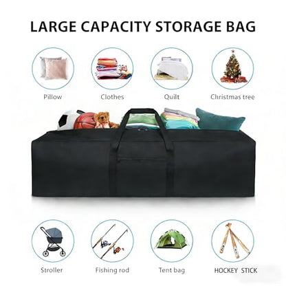 Urbanstand 52 inch Foldable Duffel Lock Zipper Travel Camp, Black | 600D Water-Resistant Ripstop Polyester, Foldable Design, Padded Handle, Holds Tent, Tripod, Fishing Rod & Sports Equipment - color: Black, size: 52 Inch