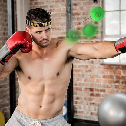 Boxing Reflex Ball, Boxing Ball Headband, Adjustable Head-Mounted Strength Training Boxing Balls Set, Reaction Ball for Adults Kids Courtyard Gym Home - color: B