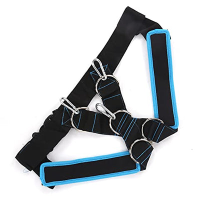 Shoulder Strap Pulling Sled Harness Vest for Speed and Agility Training - color: Black Blue