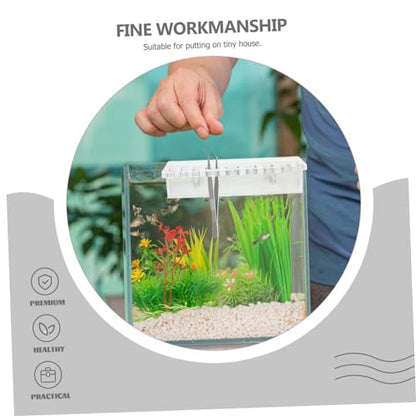 Aquarium Tool Holder -Mounted Organizer for Fish Tank Cleaning Accessories Storage for Scissors Tweezers and Tongs Design