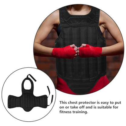 Professional Boxing Chest Guard Breathable Ergonomic Chest Protector Taekwondo Boxing Accessory Portable Impact Protection Gear for Adult Training and Sparring