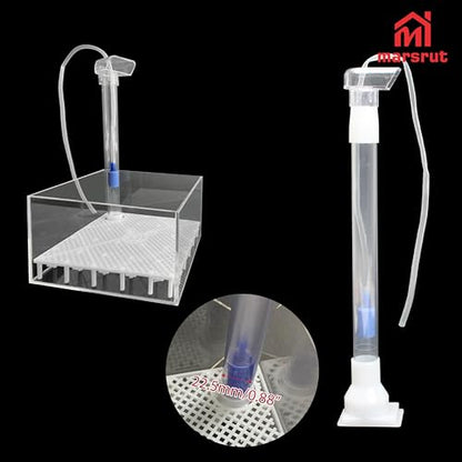 Marsrut 5pcs Under Gravel Filter Aquarium Uplift Tube, Undergravel Bottom Filters for Fish Tanks Water Cleaner Small Board Air Clean System Freshwater Saltwater, Clear Tubing Accessory Kit
