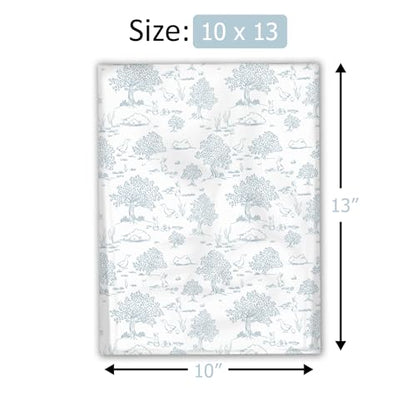 10x13 (100) Blue Toile Summertime Designer Poly Mailers Waterproof Self Sealing Tear Resistant Polymailers Shipping Envelopes Premium Printed Bags For Small Businesses - color: Blue Toile, size: 10x13