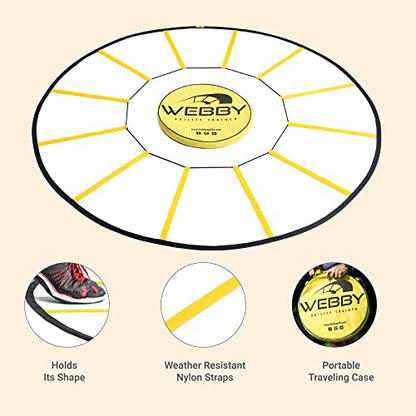 Webby Agility Trainer – Circle Speed and Agility Ladder for High Intensity Reactive Footwork Drills and Skills – A Circular Piece of Reaction Training Equipment That Changes The Way You Move - style: Original