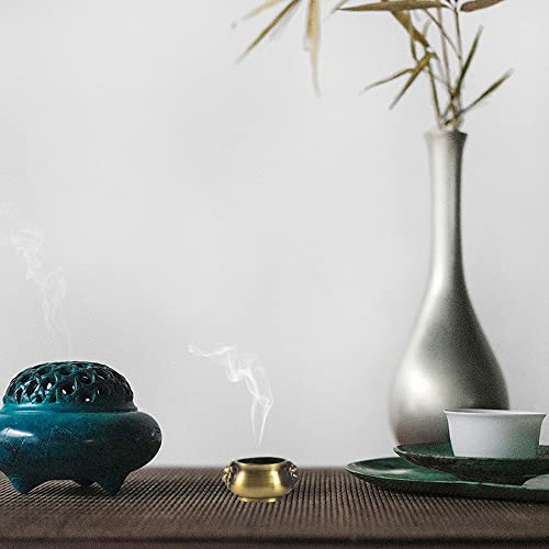 Incense Burner, 3Pcs Bronze Incense Holder Cone Holder Bowl-Shape Incense Burner for Joss Stick, Tower Incense, Incense Coil (3 Styles) - color: Bronze, 3 Pcs