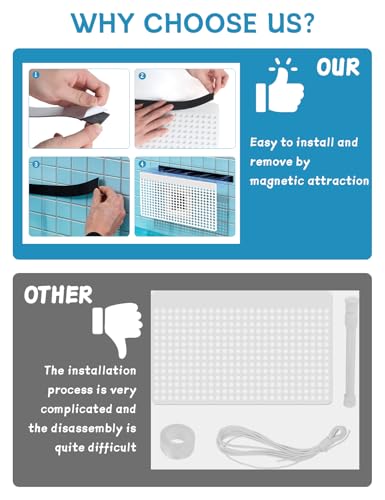 Upgraded Magnetic Pool Skimmer Guard, Skimmer Net Cover Protector to Catch Leaves Debris Insects, New Magnet Design Easy Install & Removable, Prevents Skimmer Clogging Blockage