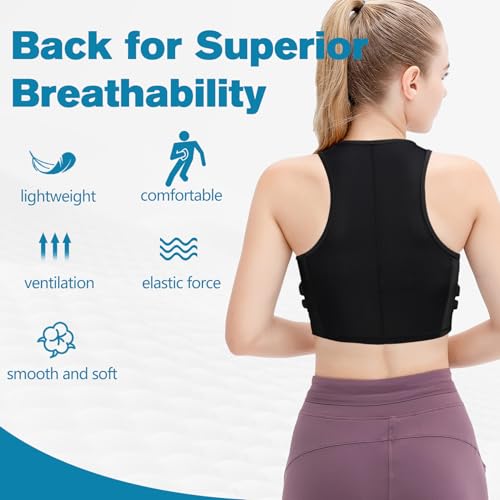 TUOY Women Padded Compression Vest, Impact Vest for Women, Chest Breast Rib Protection Vest for Sports, Karate, Football, Basketball - size: Large, style: Impact Padded Vest