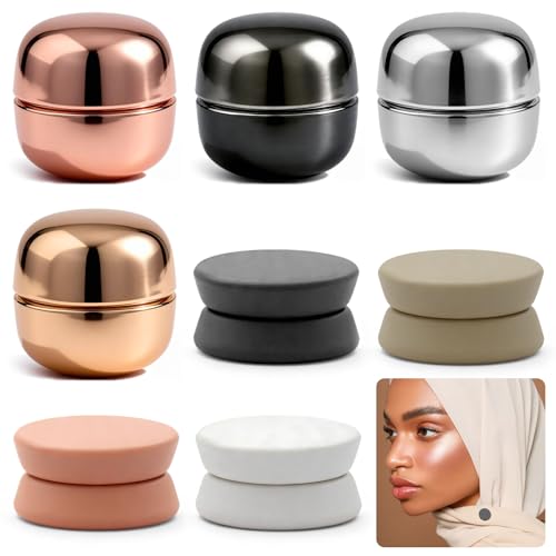 CONBOLA Hijab Magnetic Pins - Strong Magnet Hijab Pins for Women, Colorful No Needle Scarf Clips, Multi-Purpose Magnetic Brooch for Dress, Clothing, Shawls - color: Matte+Light