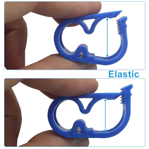 Plastic Tubing Hose Clamps, 1/4"-1/2", Blue, Pack of 5 | Adjustable Tube Clamp, Flow Control, Laboratory Pinch Valve, Shut Off Hose Clips
