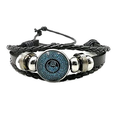 Turkish Design bracelet Muslim men Gift ALLA Word islamic accessory Hand strap (Black Allah Name)
