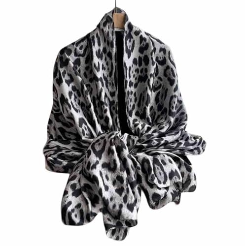 Xyueanlo Scarfs for Women Lightweight Scarves Fashion Print Floral Pattern Head Scarf Wraps Shawls - color: Grey Black