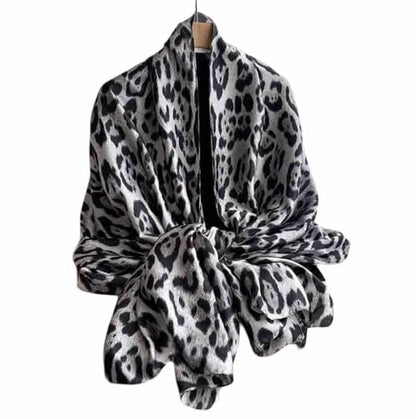 Xyueanlo Scarfs for Women Lightweight Scarves Fashion Print Floral Pattern Head Scarf Wraps Shawls - color: Grey Black