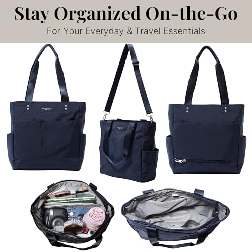 Baggallini Carryall North/South Tote - color: French Navy