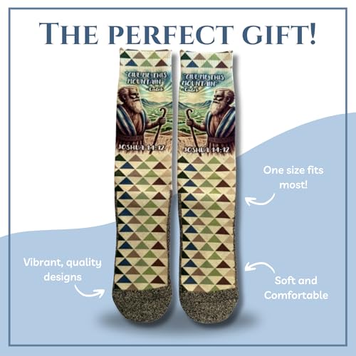 Men's – Christian Crew Socks for Men with Scripture | Moisture-Wicking | Easter Gift Idea - color: Caleb