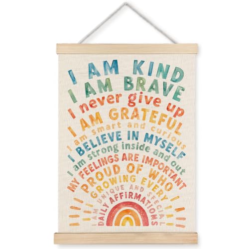 WUCHJ Boho Sunshine Kids Affirmation Wall Art Poster 12x16 in - color: Boho Sunshine Kids Affirmation