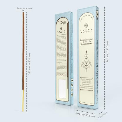 KarmaPledge Frankincense & Myrrh Incense Sticks, Burn Time 45-60 Min, 40 Sticks - color: Frankincense & Myrrh, size: 40 Hand Dipped Sticks